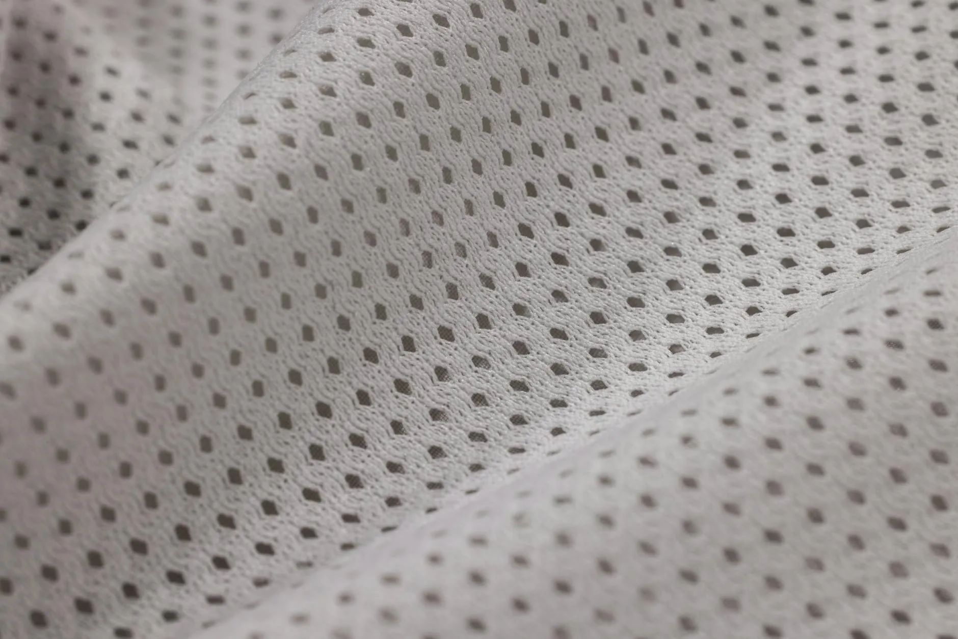 Close-up of breathable mesh fabric in sport clothing