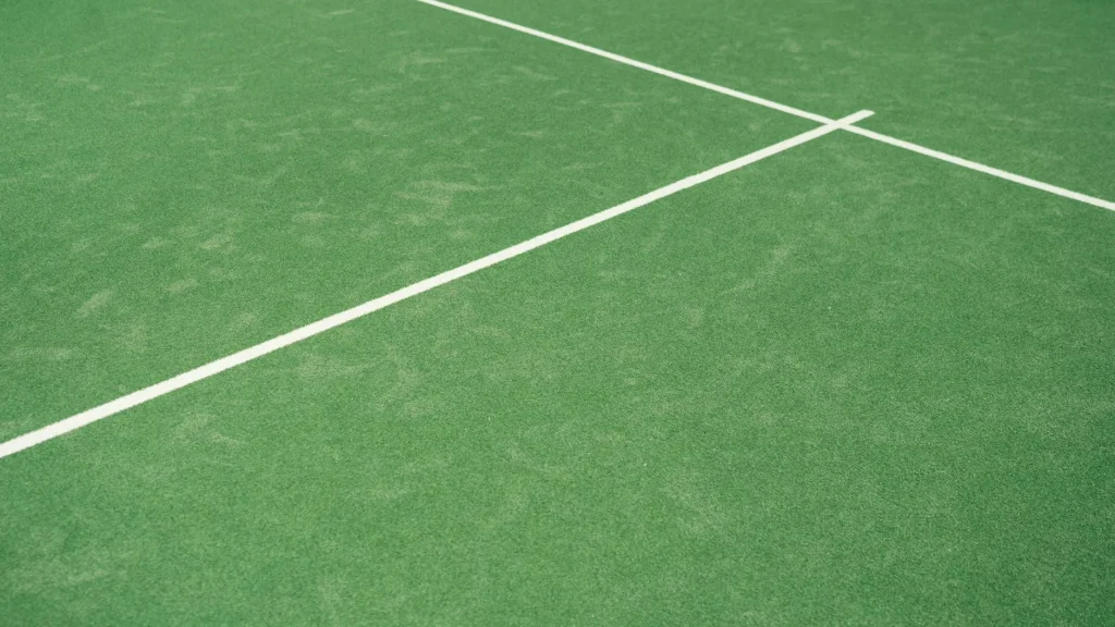 Padel court artificial grass surface with sand infill