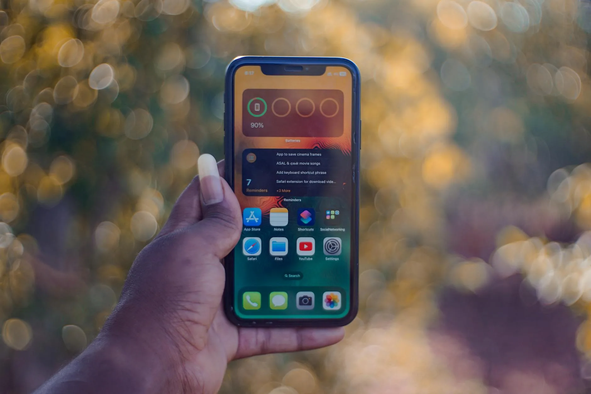 Person using a smartphone app to book a sports court