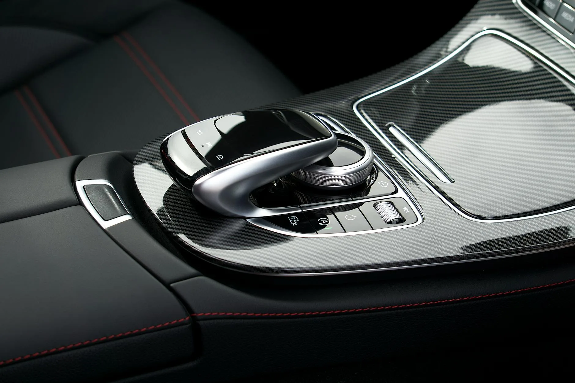 Black carbon fibre texture showing the distinctive weave pattern