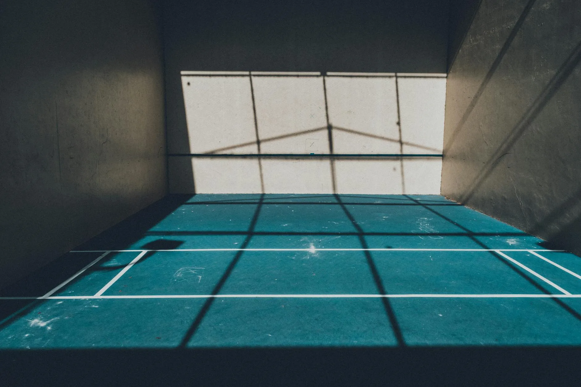 Indoor sports court with glass walls